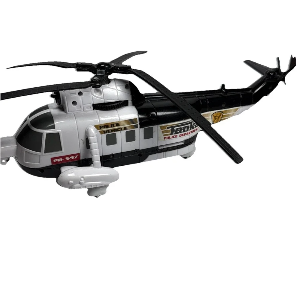 2010 Tonka Large Helicopter PD-597 Police Department Copter Sounds & Lights Work